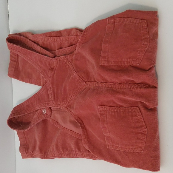Old Navy Toddle Girls Pink Corduroy Overalls - Picture 2 of 5